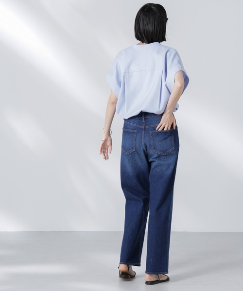 NANO universe（ナノユニバース）の「バンドカラーノースリーブシャツ（シャツ/ブラウス・レディース・ブルー/ブラック/ホワイト・FREE）」の20枚目の写真