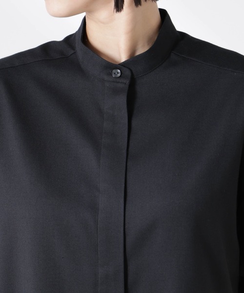 NANO universe（ナノユニバース）の「バンドカラーノースリーブシャツ（シャツ/ブラウス・レディース・ブルー/ブラック/ホワイト・FREE）」の10枚目の写真