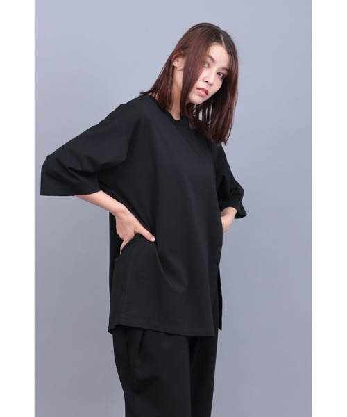 R by TORNADO MART∴フェイクツーピースルーズTシャツ