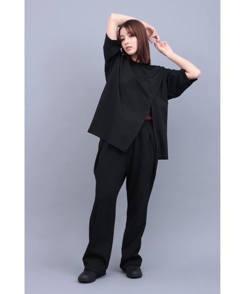 R by TORNADO MART∴フェイクツーピースルーズTシャツ