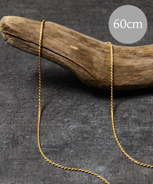 THEFT(セフト)の「THEFT セフト / K18GP ROPE CHAIN NECKLACE シルバー925ロープチェーンネックレス 60cm 18金コーティング(ネックレス・メンズ・ゴールド・60cm)」の1枚目の写真