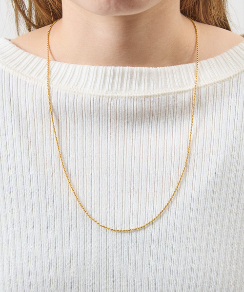 THEFT(セフト)の「THEFT セフト / K18GP ROPE CHAIN NECKLACE シルバー925ロープチェーンネックレス 60cm 18金コーティング(ネックレス・メンズ・ゴールド・60cm)」の3枚目の写真