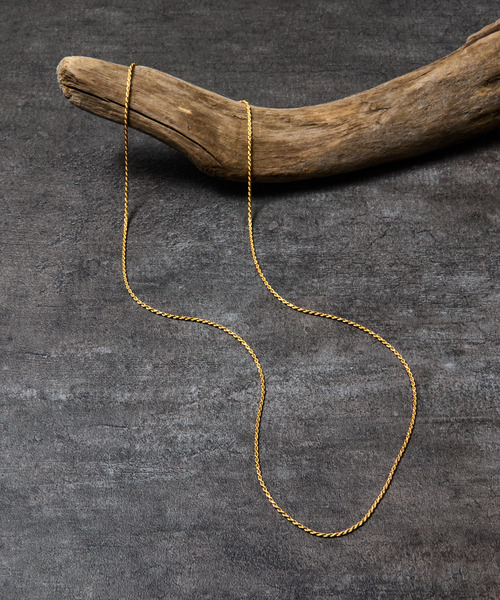 THEFT(セフト)の「THEFT セフト / K18GP ROPE CHAIN NECKLACE シルバー925ロープチェーンネックレス 60cm 18金コーティング(ネックレス・メンズ・ゴールド・60cm)」の4枚目の写真