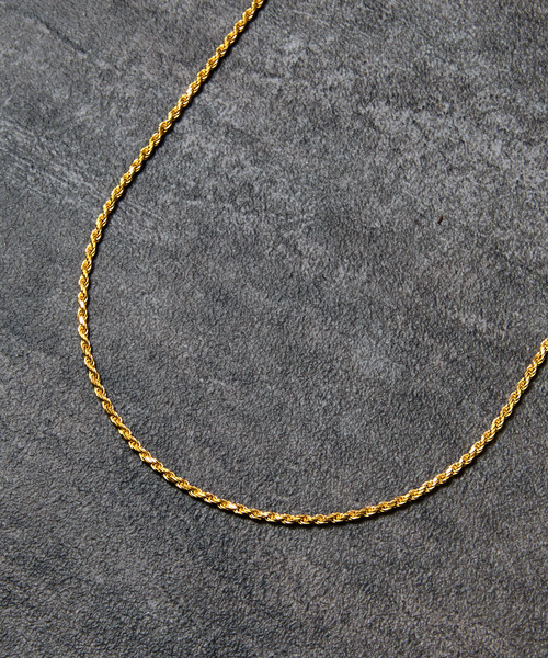 THEFT(セフト)の「THEFT セフト / K18GP ROPE CHAIN NECKLACE シルバー925ロープチェーンネックレス 60cm 18金コーティング(ネックレス・メンズ・ゴールド・60cm)」の6枚目の写真