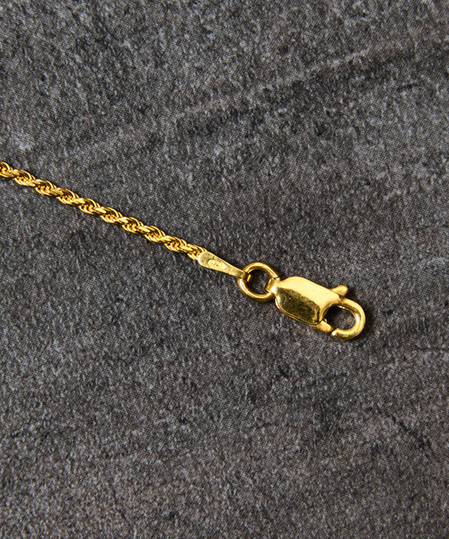 THEFT(セフト)の「THEFT セフト / K18GP ROPE CHAIN NECKLACE シルバー925ロープチェーンネックレス 60cm 18金コーティング(ネックレス・メンズ・ゴールド・60cm)」の9枚目の写真