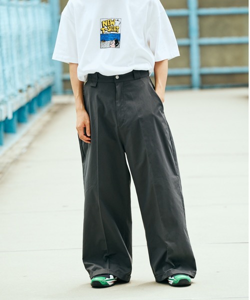 SUNNY SPORTS(サニースポーツ)の「SUNNY SPORTS サニースポーツ / LIGHT TWILL BAGGY PANTS(スラックス・メンズ・ブラック/チャコールグレー・LARGE/MEDIUM)」の22枚目の写真
