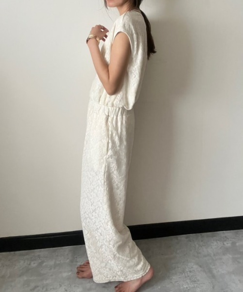 deux amour(ドゥーザムール)の「レースワイドパンツ(その他パンツ・レディース・グレー/アイボリー/ネイビー・M~L)」の6枚目の写真