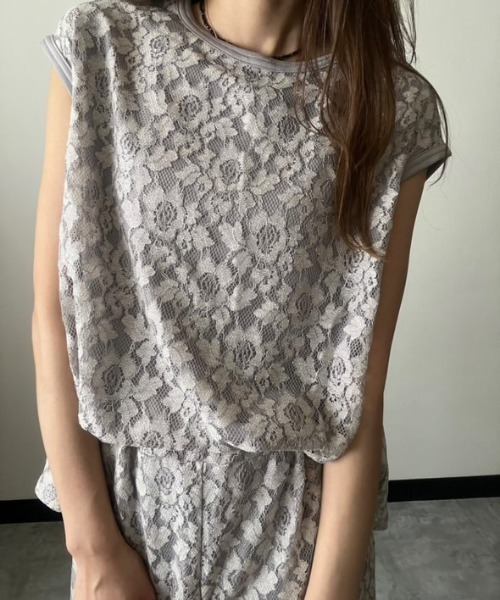 deux amour(ドゥーザムール)の「レースワイドパンツ(その他パンツ・レディース・グレー/アイボリー/ネイビー・M~L)」の18枚目の写真