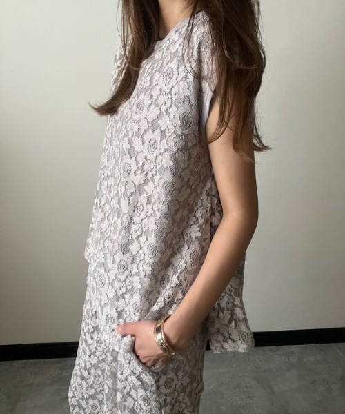 deux amour(ドゥーザムール)の「レースワイドパンツ(その他パンツ・レディース・グレー/アイボリー/ネイビー・M~L)」の20枚目の写真