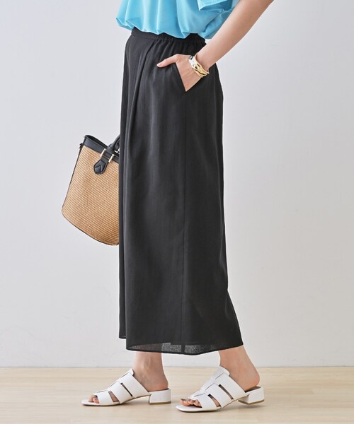 INDIVI(インディヴィ)の「【洗える/清涼感◎】ワイドフレアパンツ/スカーチョ(その他パンツ・レディース・ブラック/ナチュラル/ライトグレー・40/38/36/03/05/15 /13)」の9枚目の写真