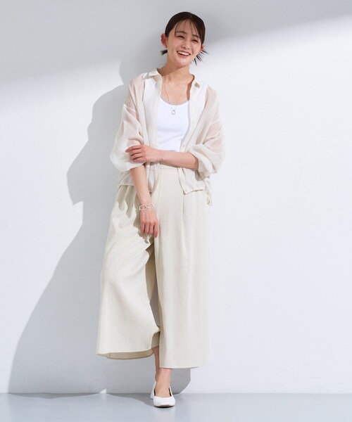 INDIVI(インディヴィ)の「【洗える/清涼感◎】ワイドフレアパンツ/スカーチョ(その他パンツ・レディース・ブラック/ナチュラル/ライトグレー・40/38/36/03/05/15 /13)」の15枚目の写真
