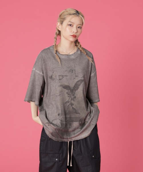 DANKE SCHON(ダンケシェーン)の「DankeSchon/ダンケシェーン/BURN SST PRAY(Tシャツ/カットソー・レディース・ベージュ・M/L)」の6枚目の写真