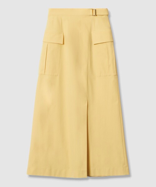 allureville(アルアバイル)の「ツイルストレッチサファリスカート(スカート・レディース・イエロー/ネイビー・1/2)」の13枚目の写真