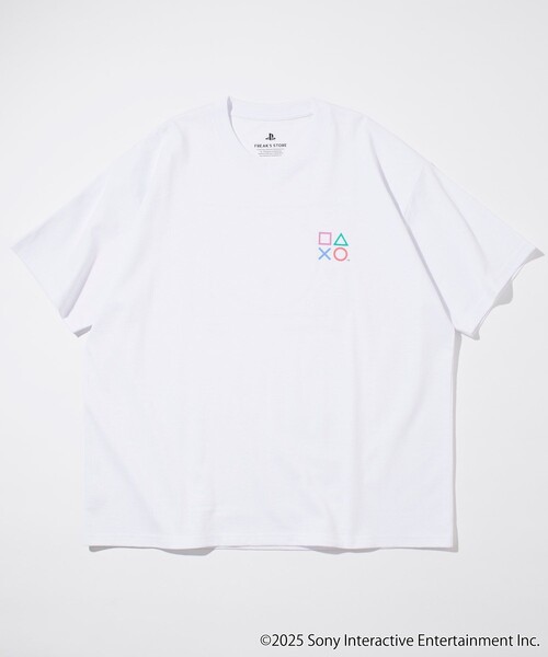 FREAK'S STORE（フリークスストア）の「PlayStation Shapes Logo TEE / プレイステーション シェイプスロゴ プリントTシャツ（Tシャツ/カットソー・メンズ・ホワイト/グレー/チャコールグレー・MEDIUM/LARGE）」の16枚目の写真