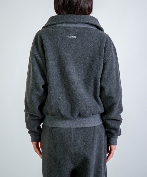 ALWEL（オルウエル）の「[ALWEL] FLEECE HIGH NECK PO / フリース ハイネックプルオーバー（ニット/セーター・レディース・モカ/ブラック/チャコールグレー・FREE）」の19枚目の写真