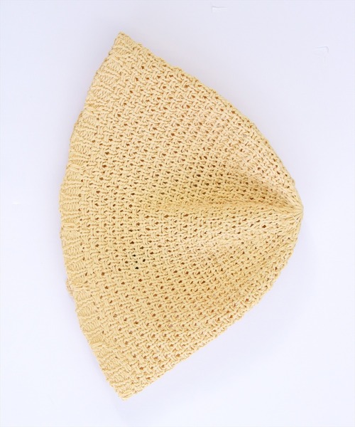 clear（クリア）の「クロシェハット[森ガール 夏 メッシュ編み]（ハット・レディース・アイボリー/ブラック/ベージュ・F）」の6枚目の写真