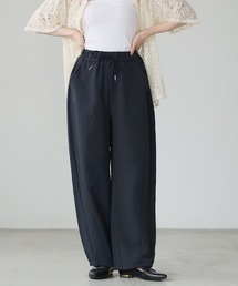【裾が絞れるドロスト付き】バレルレッグパンツ