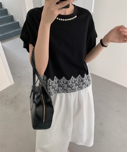 【人気完売】MUSE 黒 ドゥーズィエムクラスバルーンスリーブ トレーナー バルーン切り替えペプラムトップス（Tシャツ/カットソー）｜Fit