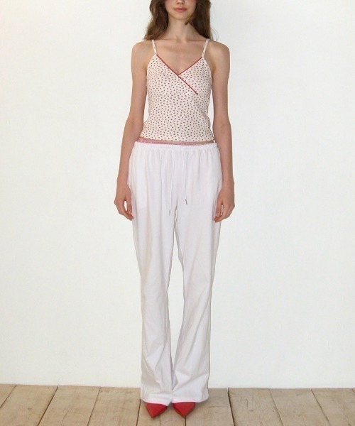 CRANK(クランク)の「【CRANK】LAYERED CAMISOLE / 【クランク】レイヤードキャミソール(キャミソール・レディース・杢グレー/ホワイト×レッド・ONE SIZE)」の20枚目の写真