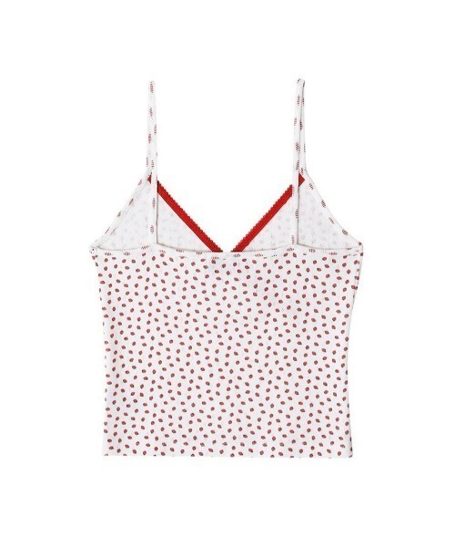 CRANK(クランク)の「【CRANK】LAYERED CAMISOLE / 【クランク】レイヤードキャミソール(キャミソール・レディース・杢グレー/ホワイト×レッド・ONE SIZE)」の15枚目の写真