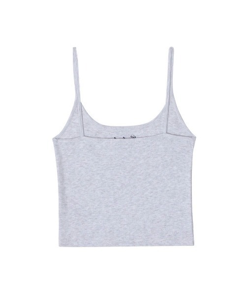 CRANK(クランク)の「【CRANK】LAYERED CAMISOLE / 【クランク】レイヤードキャミソール(キャミソール・レディース・杢グレー/ホワイト×レッド・ONE SIZE)」の6枚目の写真