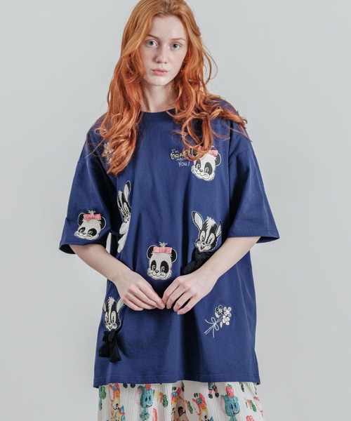 tシャツ Ribbon いっぱい Big T レディース Ribbon いっぱい Big T（Tシャツ/カットソー）｜KawaeKayo