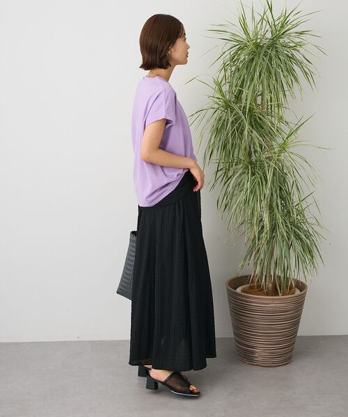 CRAFT STANDARD BOUTIQUE(クラフトスタンダードブティック)の「カットクレープクルーネックTee(Tシャツ/カットソー・レディース・ホワイト/ブラウン/イエロー/オレンジ/ブラック/パープル・FREE)」の12枚目の写真