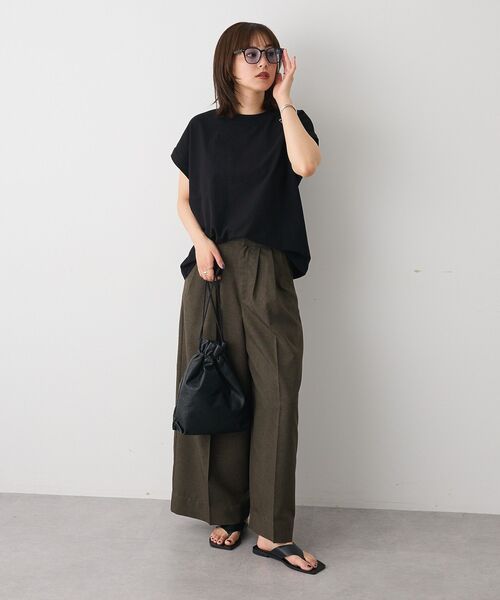 CRAFT STANDARD BOUTIQUE(クラフトスタンダードブティック)の「カットクレープクルーネックTee(Tシャツ/カットソー・レディース・ホワイト/ブラウン/イエロー/オレンジ/ブラック/パープル・FREE)」の19枚目の写真