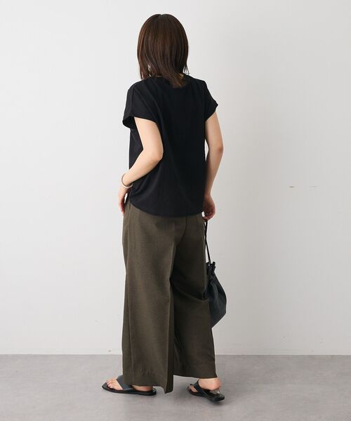 CRAFT STANDARD BOUTIQUE(クラフトスタンダードブティック)の「カットクレープクルーネックTee(Tシャツ/カットソー・レディース・ホワイト/ブラウン/イエロー/オレンジ/ブラック/パープル・FREE)」の20枚目の写真