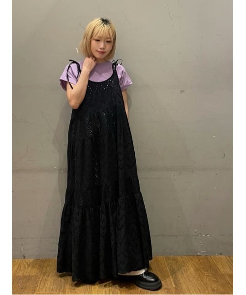 CRAFT STANDARD BOUTIQUE(クラフトスタンダードブティック)の「カットクレープクルーネックTee(Tシャツ/カットソー・レディース・ホワイト/ブラウン/イエロー/オレンジ/ブラック/パープル・FREE)」の7枚目の写真