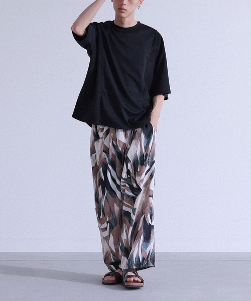 MDR(エムディアール)の「フェイクスエード切替半袖Tシャツ(Tシャツ/カットソー・メンズ・グレー/ブラック・L/M)」の6枚目の写真