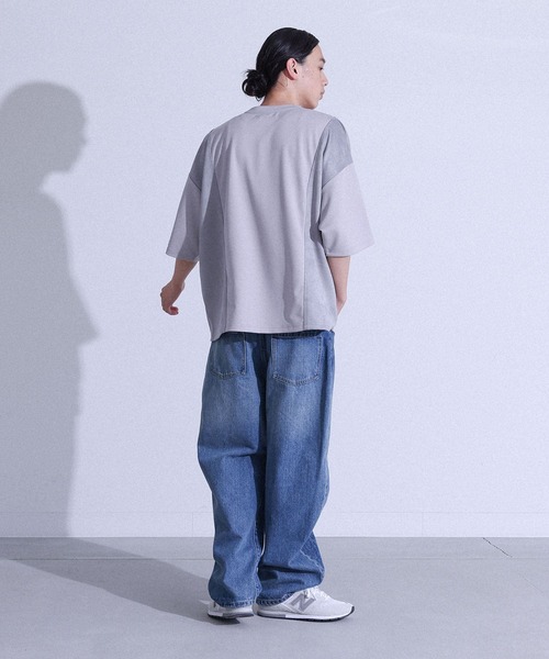MDR(エムディアール)の「フェイクスエード切替半袖Tシャツ(Tシャツ/カットソー・メンズ・グレー/ブラック・L/M)」の15枚目の写真