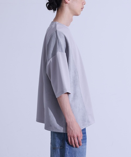 MDR(エムディアール)の「フェイクスエード切替半袖Tシャツ(Tシャツ/カットソー・メンズ・グレー/ブラック・L/M)」の17枚目の写真