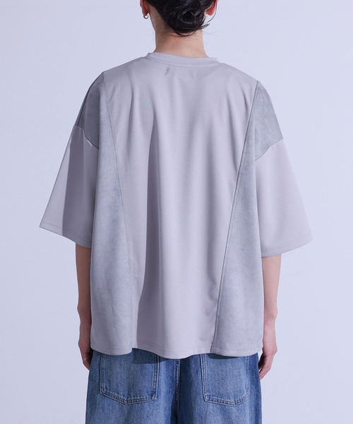 MDR(エムディアール)の「フェイクスエード切替半袖Tシャツ(Tシャツ/カットソー・メンズ・グレー/ブラック・L/M)」の18枚目の写真