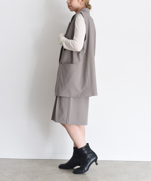 レースレイヤード ダブルボタンジレ Eimee Law│Eimee Law & LHELBIE