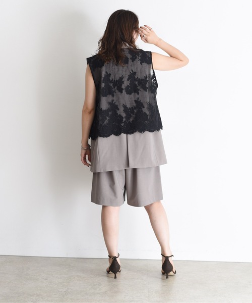 エイミーロウ　レースレイヤード ダブルボタンジレ　Eimee Law レースレイヤード ダブルボタンジレ Eimee Law│Eimee Law