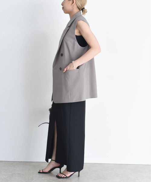 レースレイヤード ダブルボタンジレ Eimee Law│Eimee Law & LHELBIE