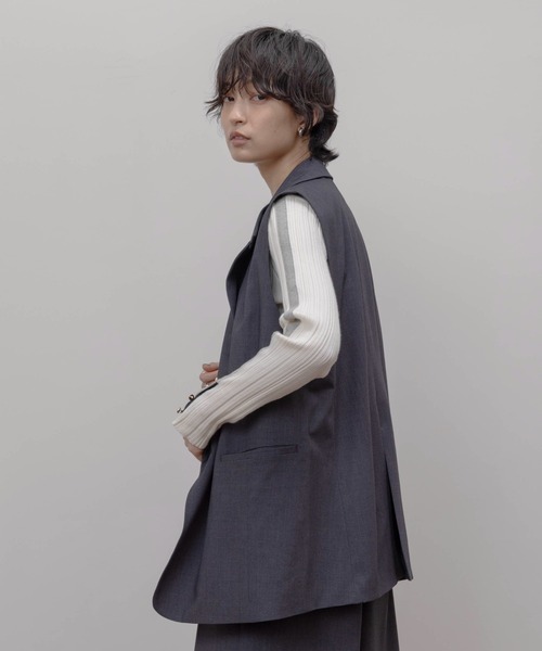 レースレイヤード ダブルボタンジレ Eimee Law│Eimee Law
