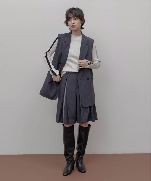 エイミーロウ　レースレイヤード ダブルボタンジレ　Eimee Law レースレイヤード ダブルボタンジレ Eimee Law│Eimee Law & LHELBIE