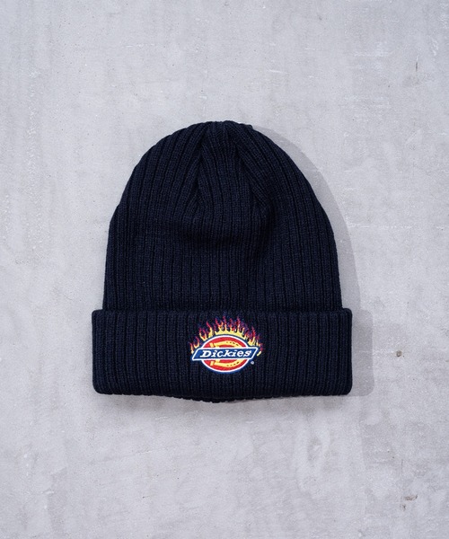 Dickies(ディッキーズ)の「【Dickies】DK EX FIRE LOGO KNIT WATCH/シンプル/ロゴ/ニット帽/帽子/ワッチキャップ/ディッキーズ(ニットキャップ/ビーニー・メンズ・ブラック/レッド/グレー/ブラウン/ネイビー・FREE)」の4枚目の写真