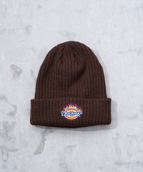 Dickies(ディッキーズ)の「【Dickies】DK EX FIRE LOGO KNIT WATCH/シンプル/ロゴ/ニット帽/帽子/ワッチキャップ/ディッキーズ(ニットキャップ/ビーニー・メンズ・ブラック/レッド/グレー/ブラウン/ネイビー・FREE)」の3枚目の写真