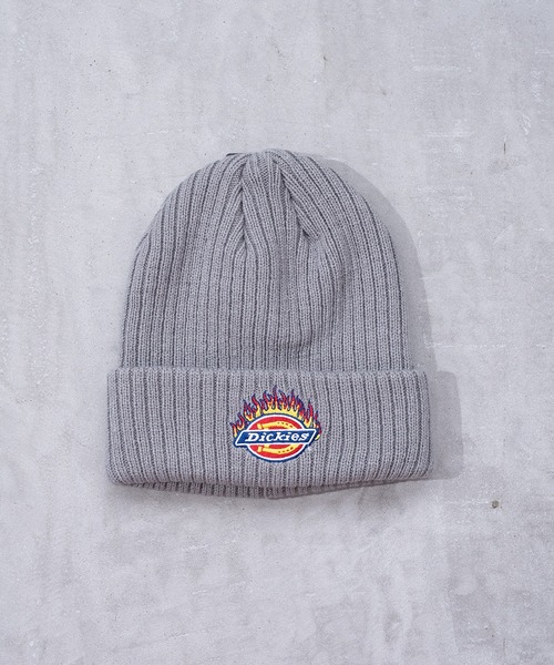 Dickies(ディッキーズ)の「【Dickies】DK EX FIRE LOGO KNIT WATCH/シンプル/ロゴ/ニット帽/帽子/ワッチキャップ/ディッキーズ(ニットキャップ/ビーニー・メンズ・ブラック/レッド/グレー/ブラウン/ネイビー・FREE)」の2枚目の写真