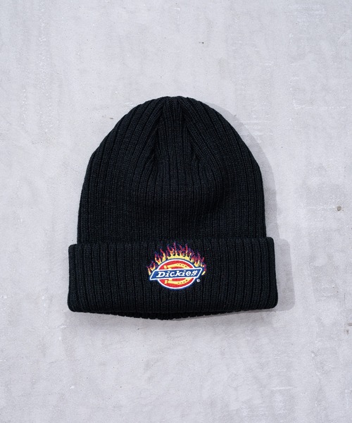 Dickies(ディッキーズ)の「【Dickies】DK EX FIRE LOGO KNIT WATCH/シンプル/ロゴ/ニット帽/帽子/ワッチキャップ/ディッキーズ(ニットキャップ/ビーニー・メンズ・ブラック/レッド/グレー/ブラウン/ネイビー・FREE)」の1枚目の写真