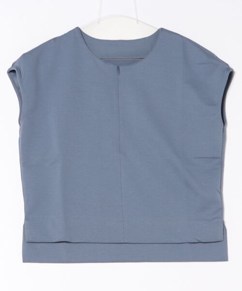 12Twelve Agenda(トゥエルブ アジェンダ)の「フロントファスナーネックカットソープルオーバー(Tシャツ/カットソー・レディース・ブルー/チャコールグレー/アイボリー・M)」の13枚目の写真