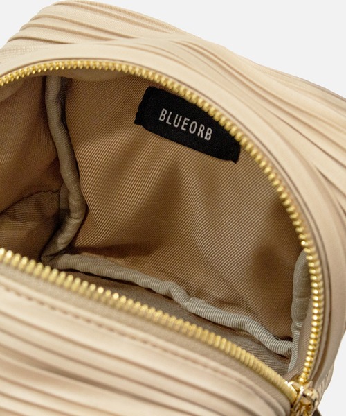 BLUEORB(ブルーオーブ)の「Cube Bag プリーツバッグ(ハンドバッグ・レディース・ベージュ/ライトグレー/ワインレッド・ONESIZE)」の11枚目の写真