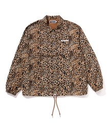 A BATHING APE(AxCVOGCv)WILD LEOPARD PATTERN COACH JACKET(~^[WPbg)
