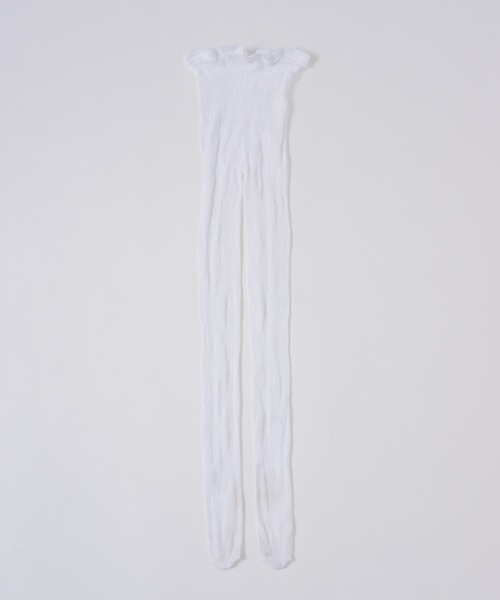 GIUNON（ジウノン）の「flower leaf lace tights / フラワーリーフレースタイツ（タイツ/ストッキング・レディース・ブラック/ホワイト・FREE）」の3枚目の写真