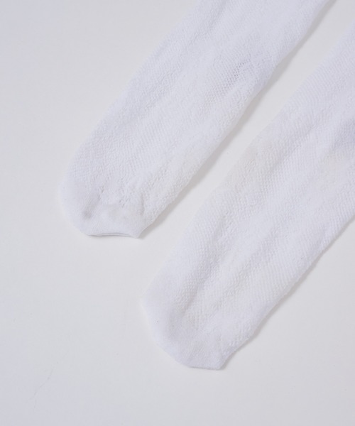 GIUNON（ジウノン）の「flower leaf lace tights / フラワーリーフレースタイツ（タイツ/ストッキング・レディース・ブラック/ホワイト・FREE）」の5枚目の写真