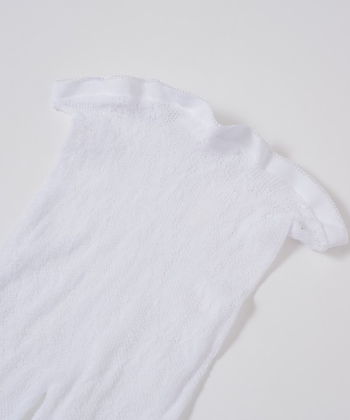 GIUNON（ジウノン）の「flower leaf lace tights / フラワーリーフレースタイツ（タイツ/ストッキング・レディース・ブラック/ホワイト・FREE）」の6枚目の写真