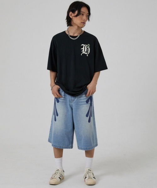 UNISEX】HOODHOOD／Alien Hands ショートパンツ（デニムパンツ